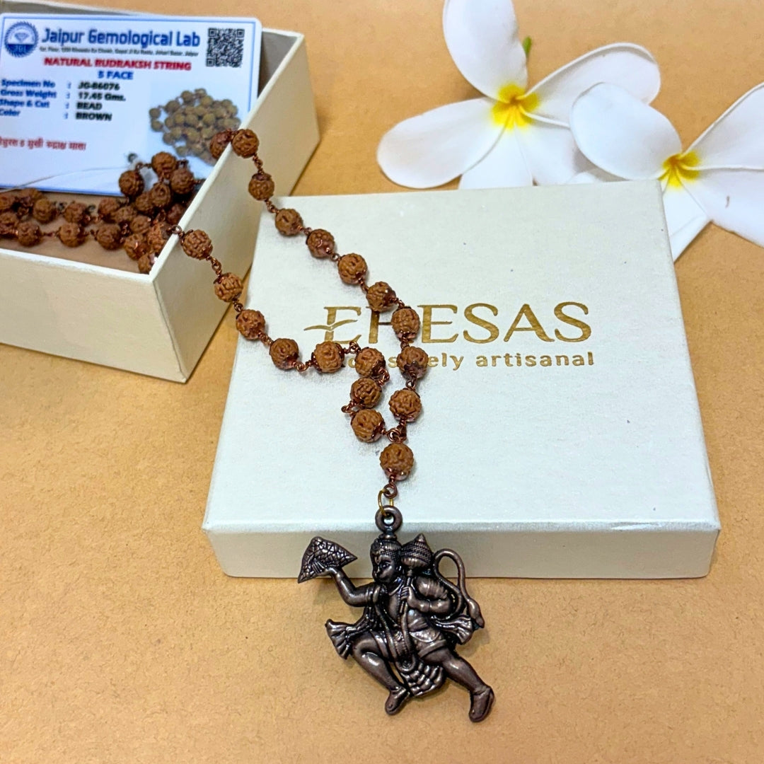 Sankat Mochan Hanuman Mala in Pure Copper (Certified)