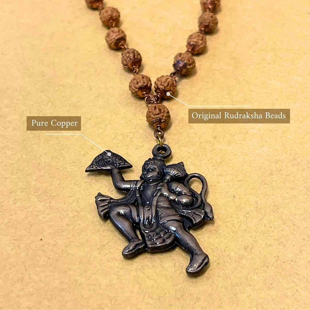 Sankat Mochan Hanuman Mala in Pure Copper (Certified)