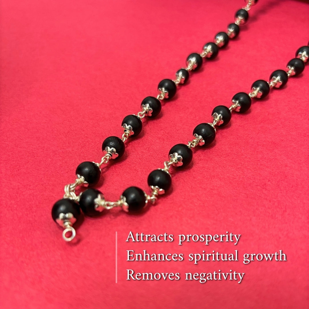 Original Karungali Mala in Pure Silver (Certified)