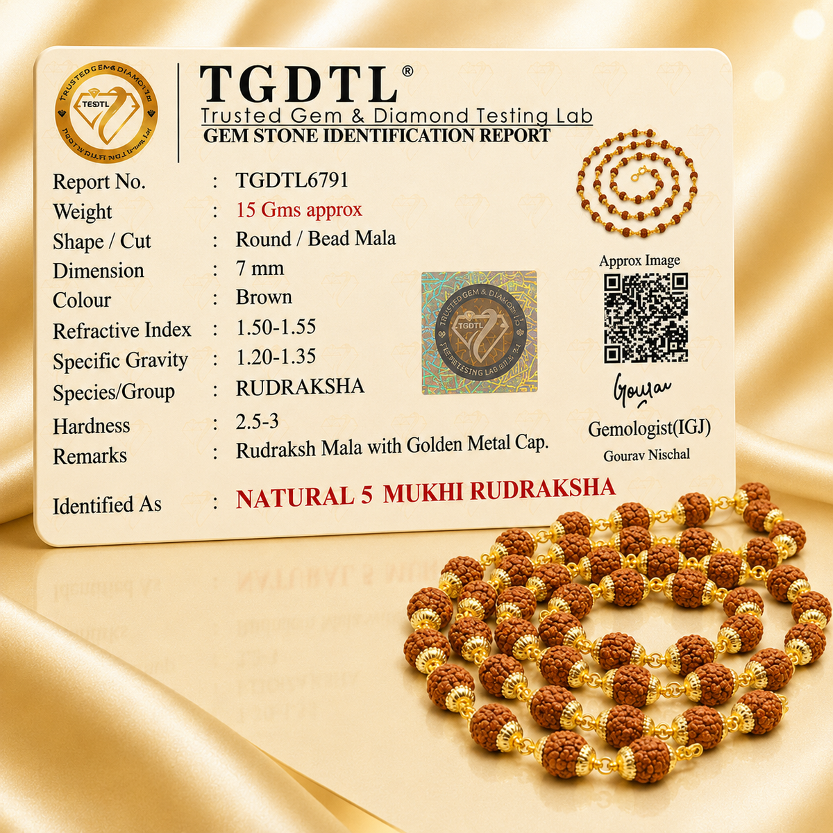 Mahakal Locket with Rudraksha Mala