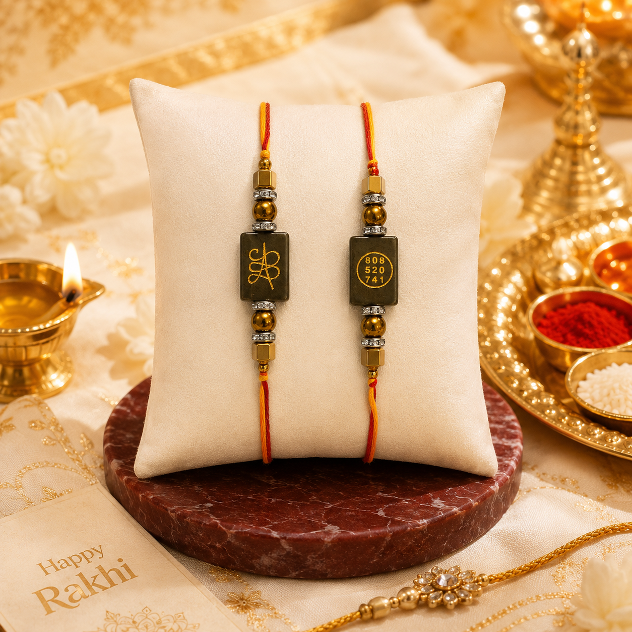 Pyrite Zibu Rakhi – Sacred Bar ( BUY 1 GET 1 FREE )