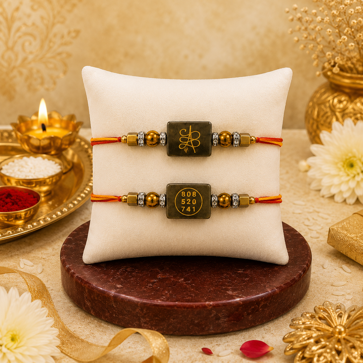 Pyrite Zibu Rakhi – Sacred Bar ( BUY 1 GET 1 FREE )