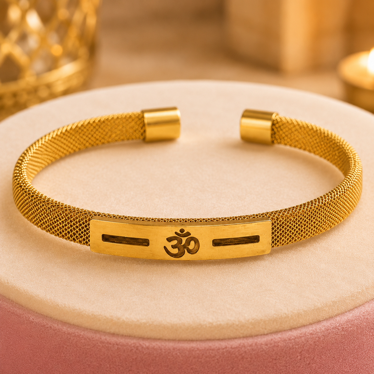 The Resilience Cuff 22k Gold Plated - Om 2