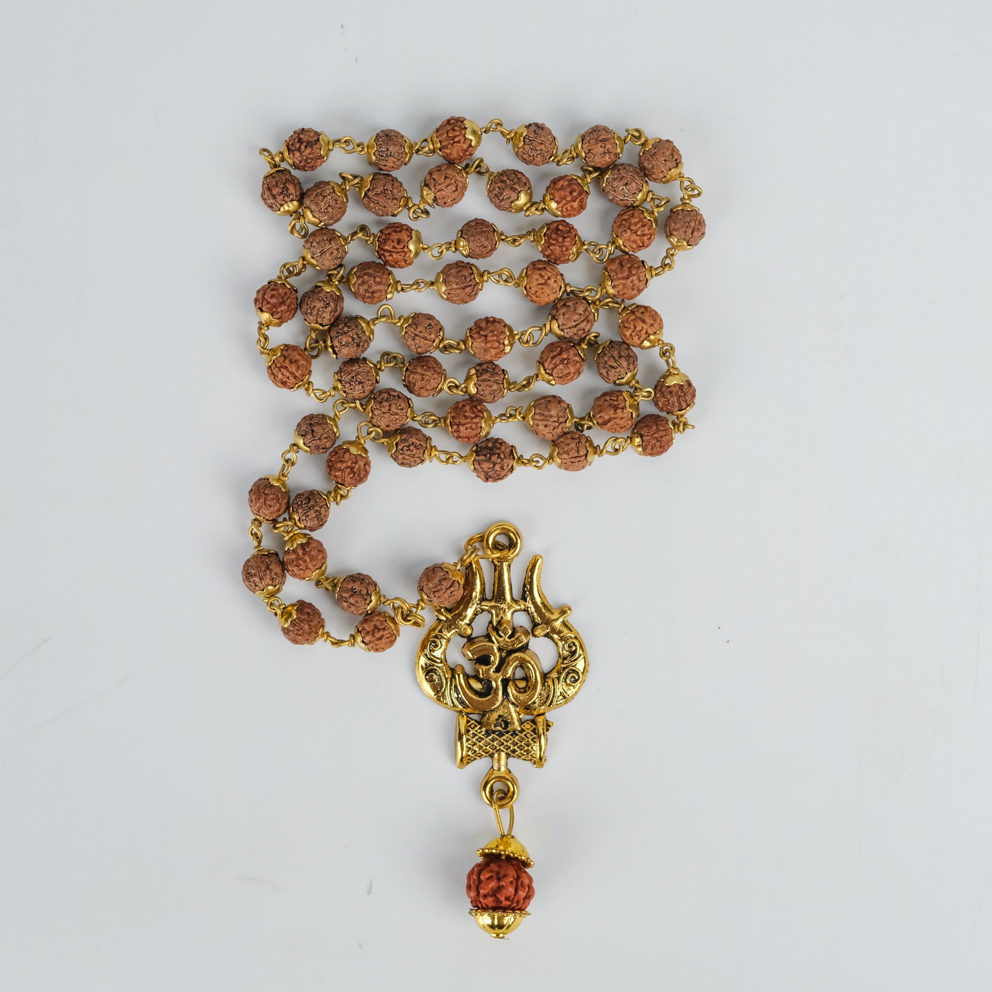 Mahakal Locket with Rudraksha Mala - Free Rudraksha Bracelet (Certified)