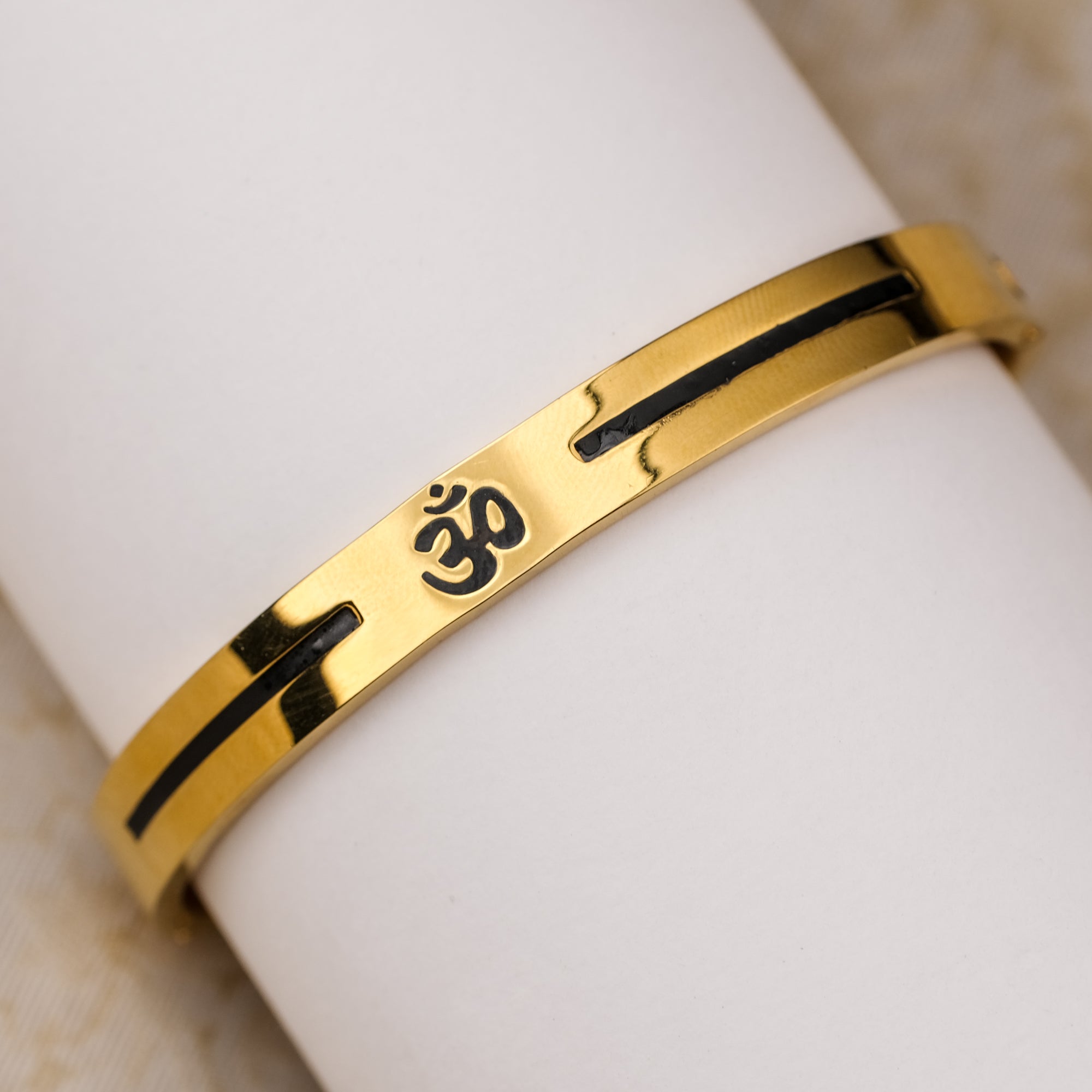 The Resilience Kada ( 18 K Gold Plated ) - Om 2