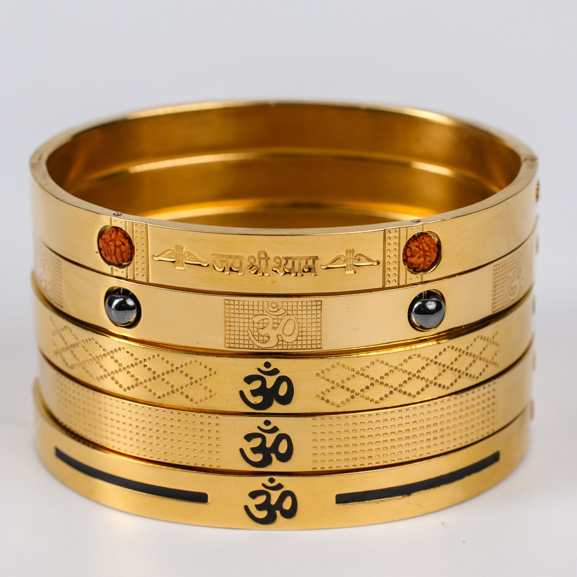 The Resilience Kada ( 18 K Gold Plated ) - Pyrite