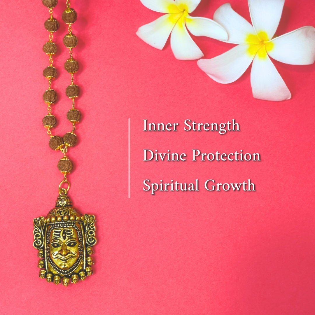 Mahakal Raksha Kavach(Gold Plated) - Free Rudraksha Bracelet