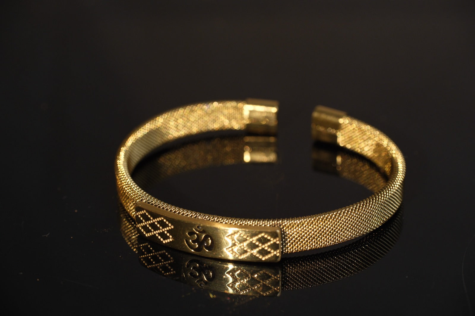 The Resilience Cuff 22k Gold Plated - Om 1