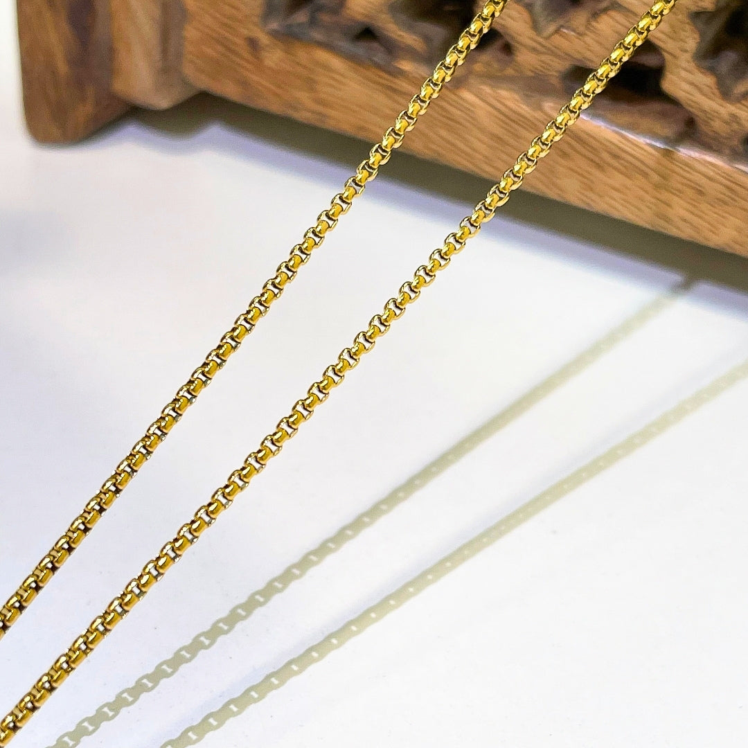 Gaja Lakshmi Locket with Chain — 18K Gold Finish