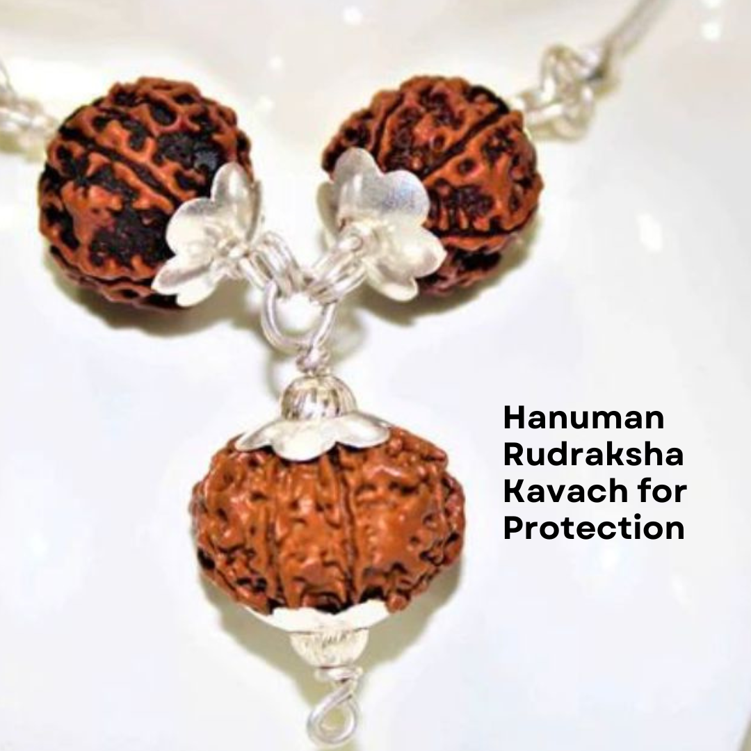 Hanuman Rudraksha Kavach for Inner Protection (Certified)