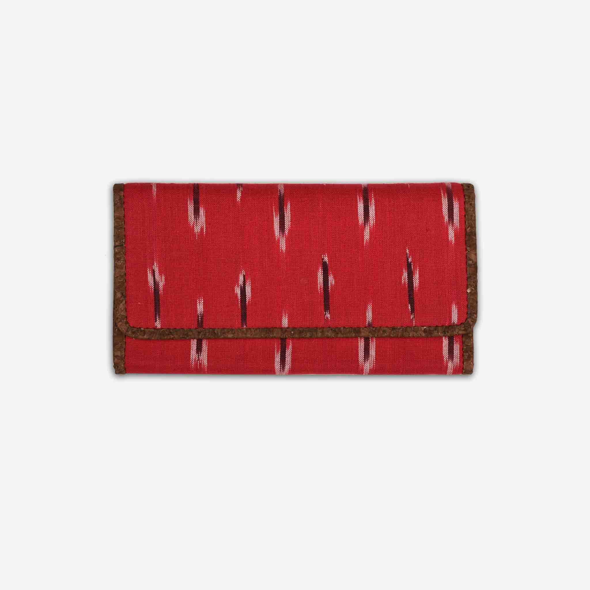 Red Ikat Vegan Women’s wallet