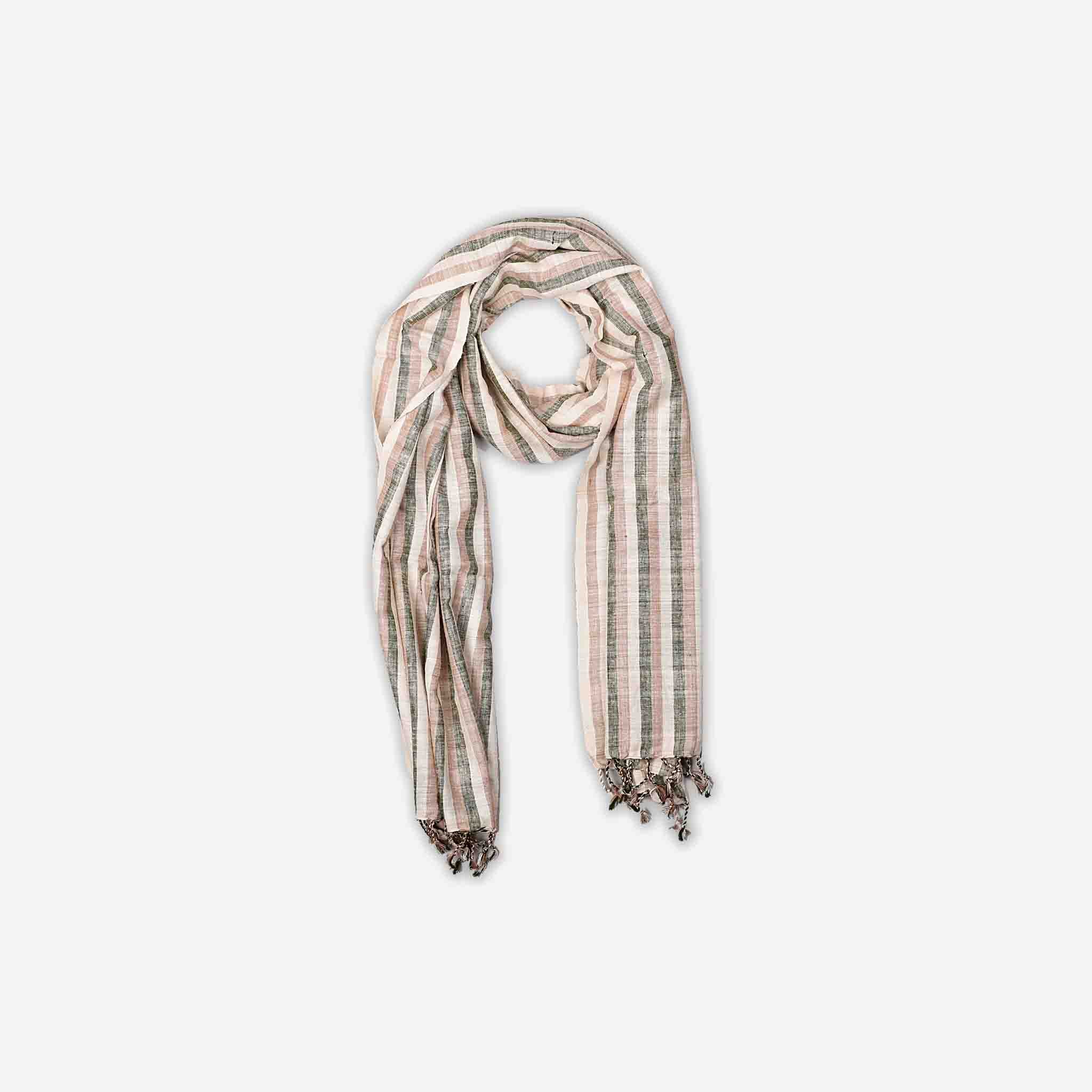 Shillong Grey & Peace Vegan Silk Stole
