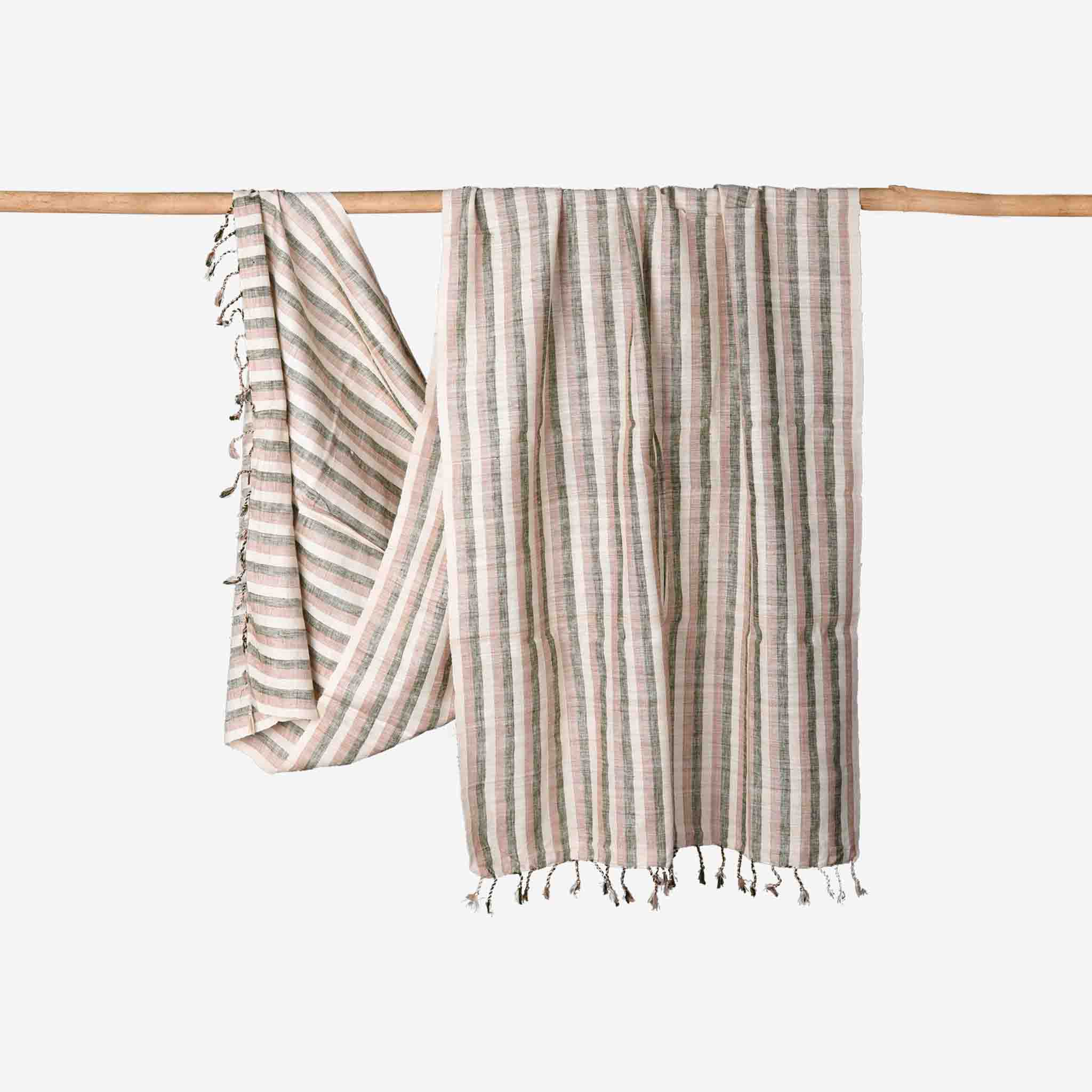 Shillong Grey & Peace Vegan Silk Stole