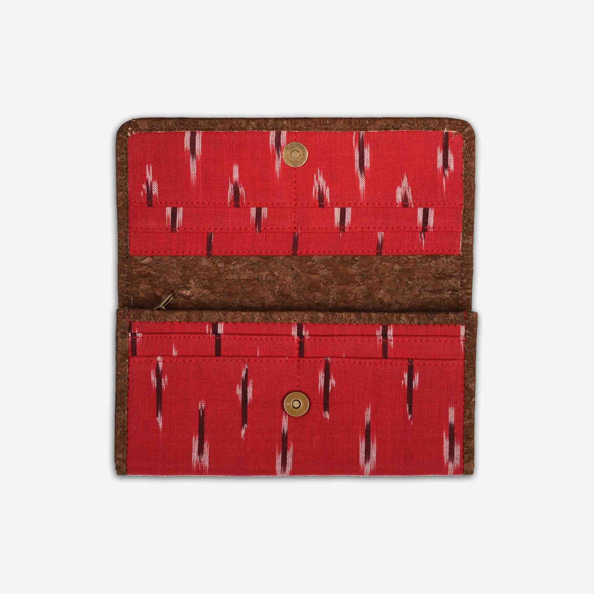 Red Ikat Vegan Women’s wallet