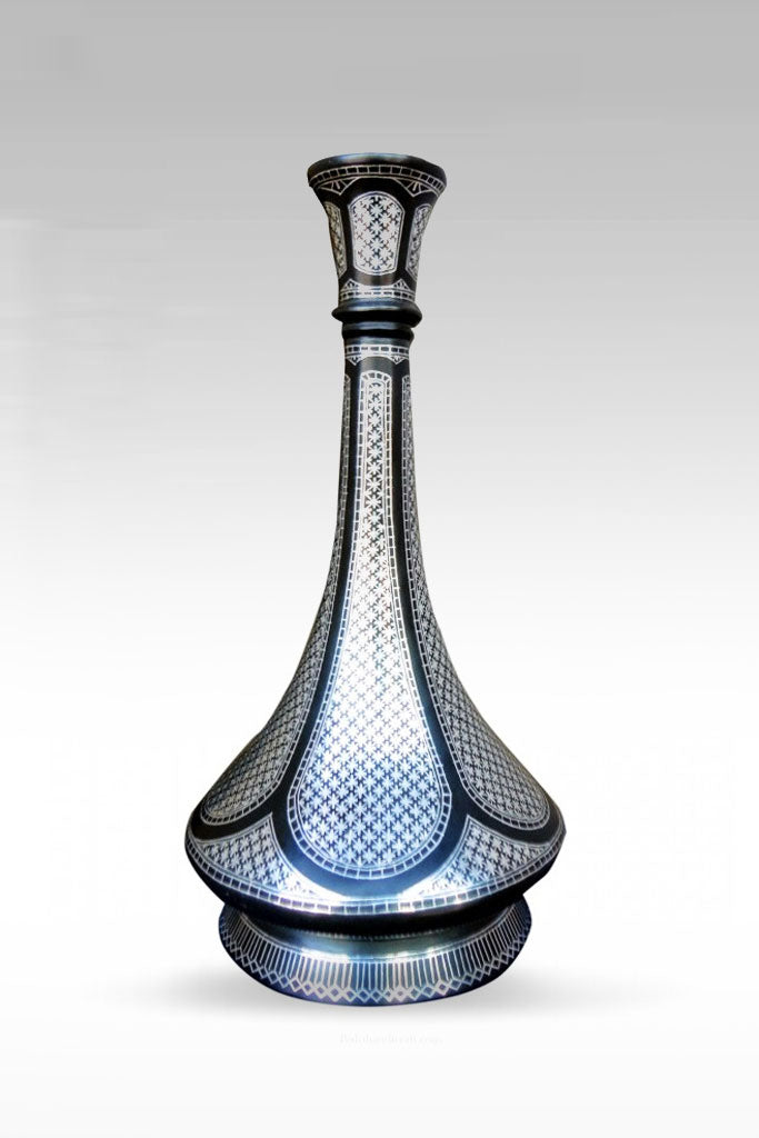 17. Flower vase intricate inlay