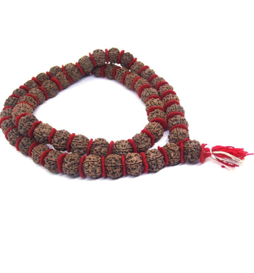 5 Mukhi Natural Rudraksh Kantha Mala (Certified)