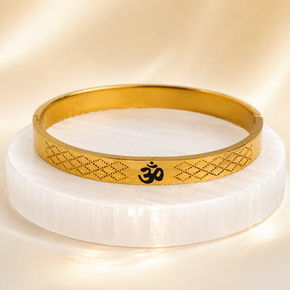 The Resilience Cuff 22k Gold Plated - Om 1
