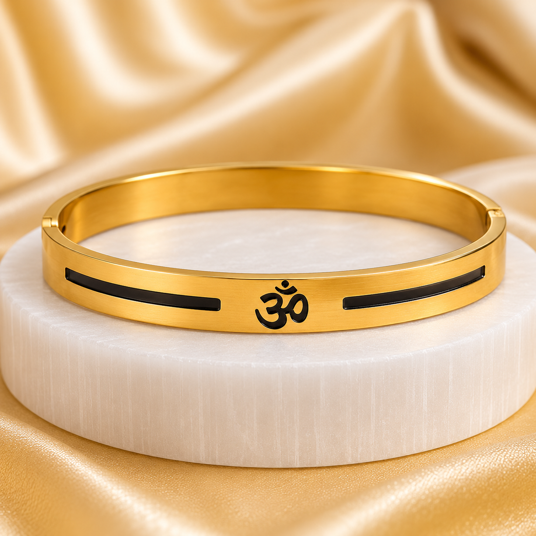 The Resilience Kada ( 18 K Gold Plated ) - Om 2