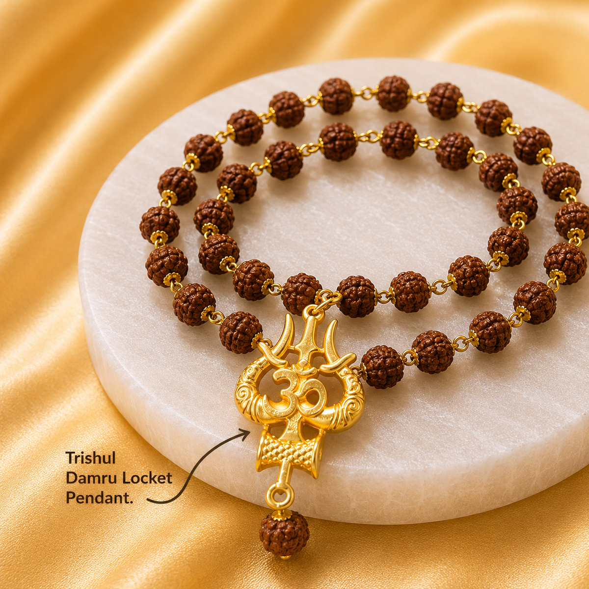 Mahakal Locket with Rudraksha Mala
