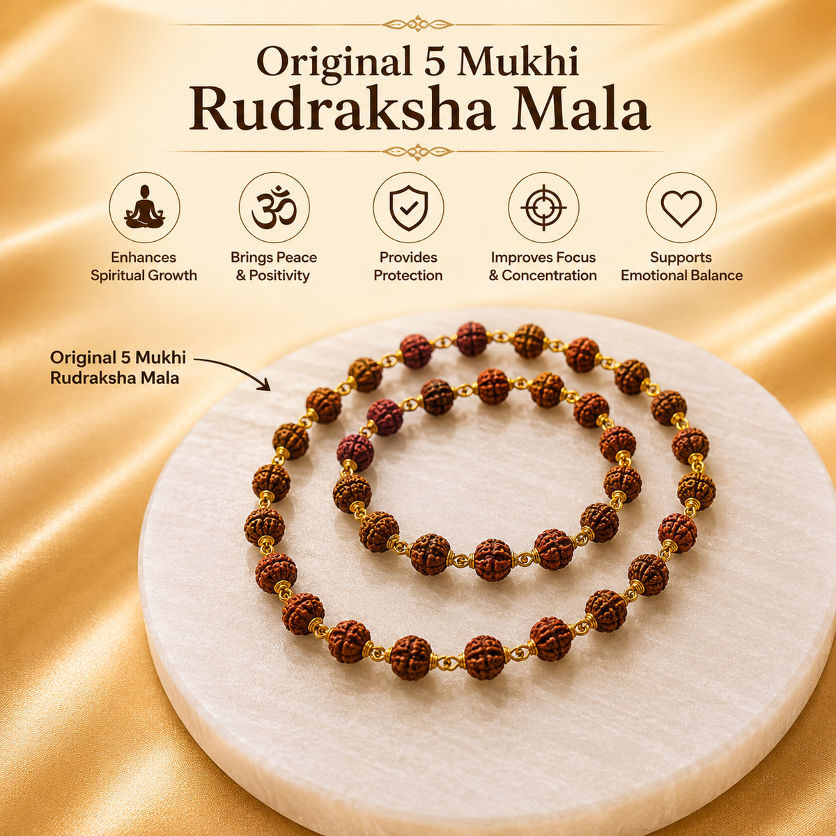 Mahakal Locket with Rudraksha Mala