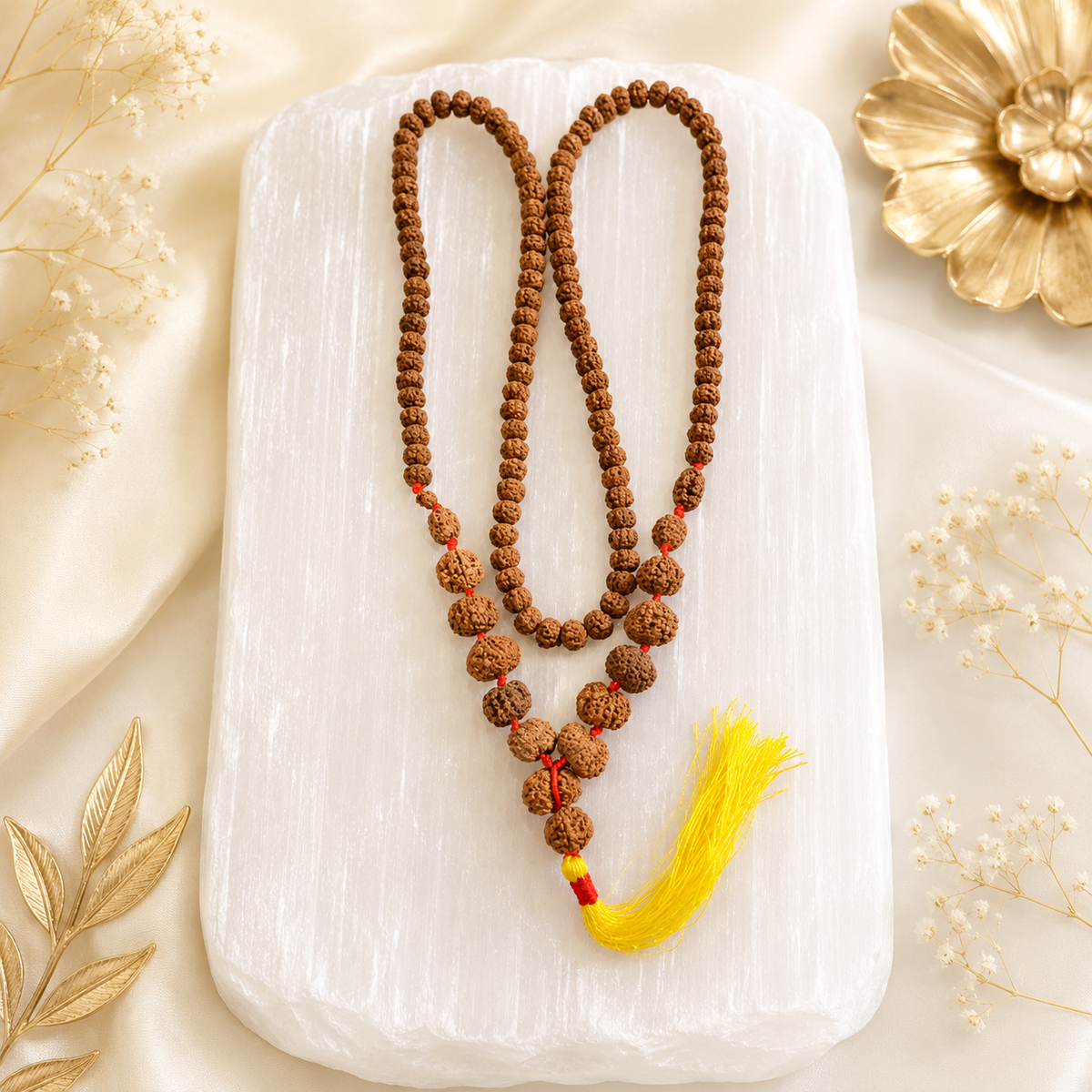 Rudraksha Siddh Mala 1 - 14 Rudraksha (Nepal) (Certified)