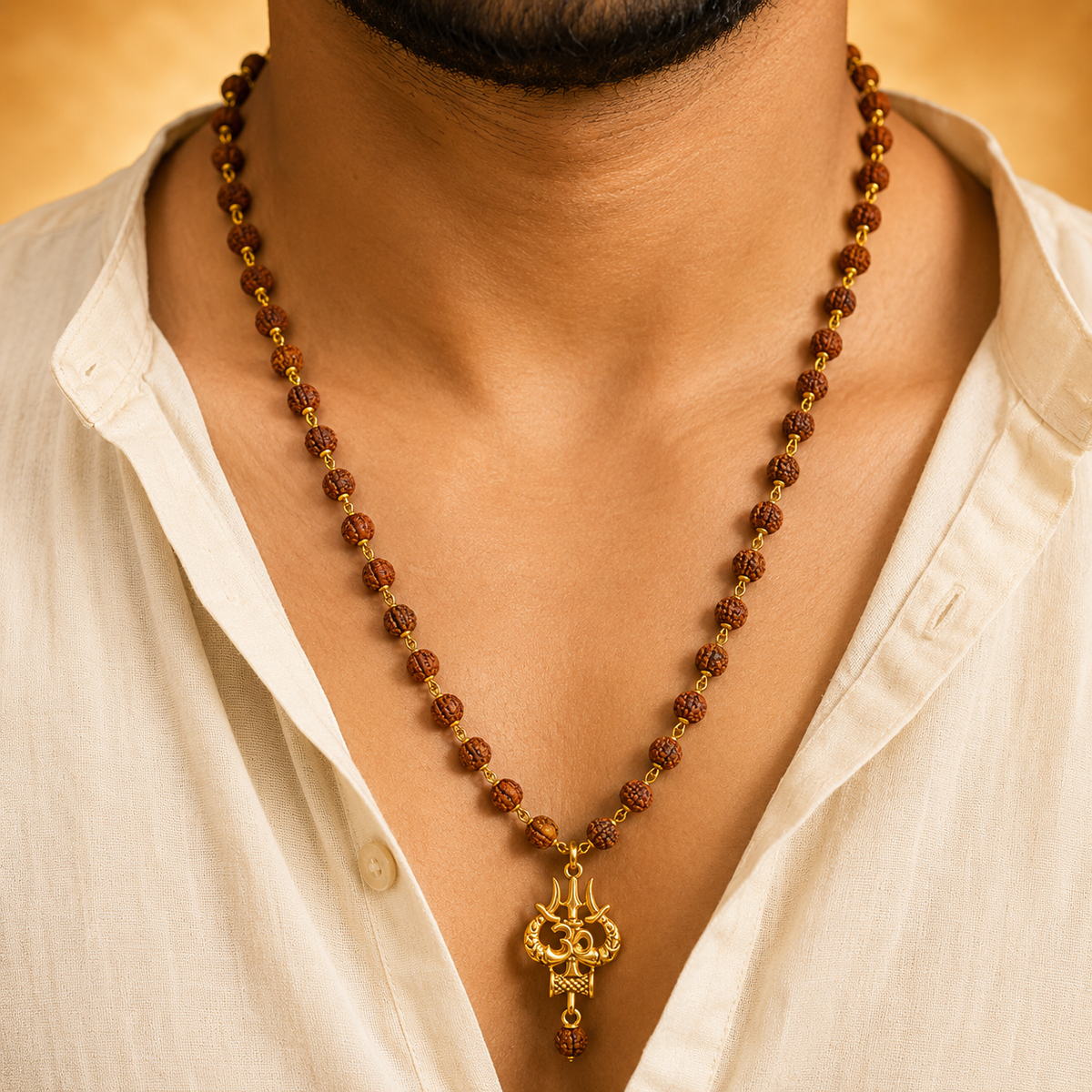 Mahakal Locket with Rudraksha Mala