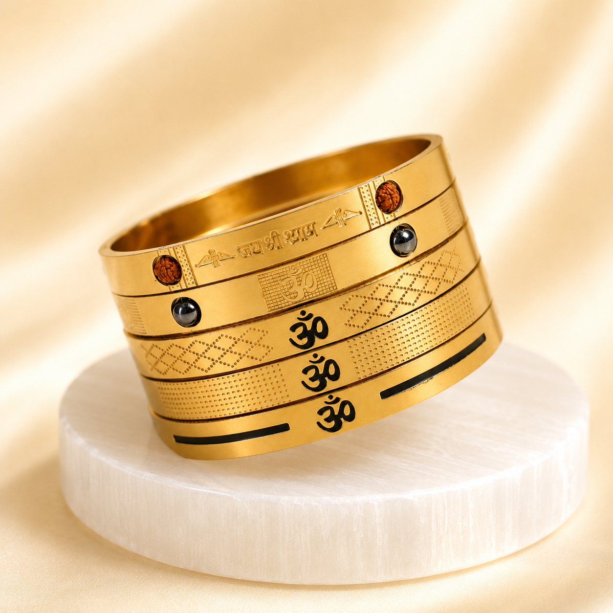 The Resilience Cuff 22k Gold Plated - Om 1