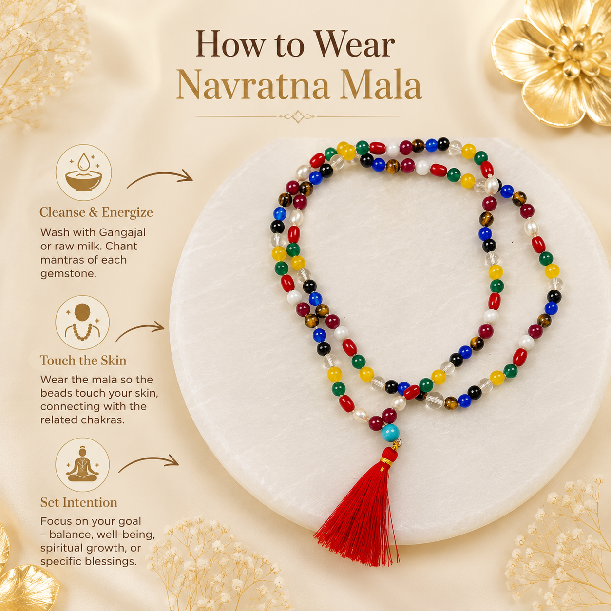 Vedic Navratna Mala for Peace and Prosperity (Certified)