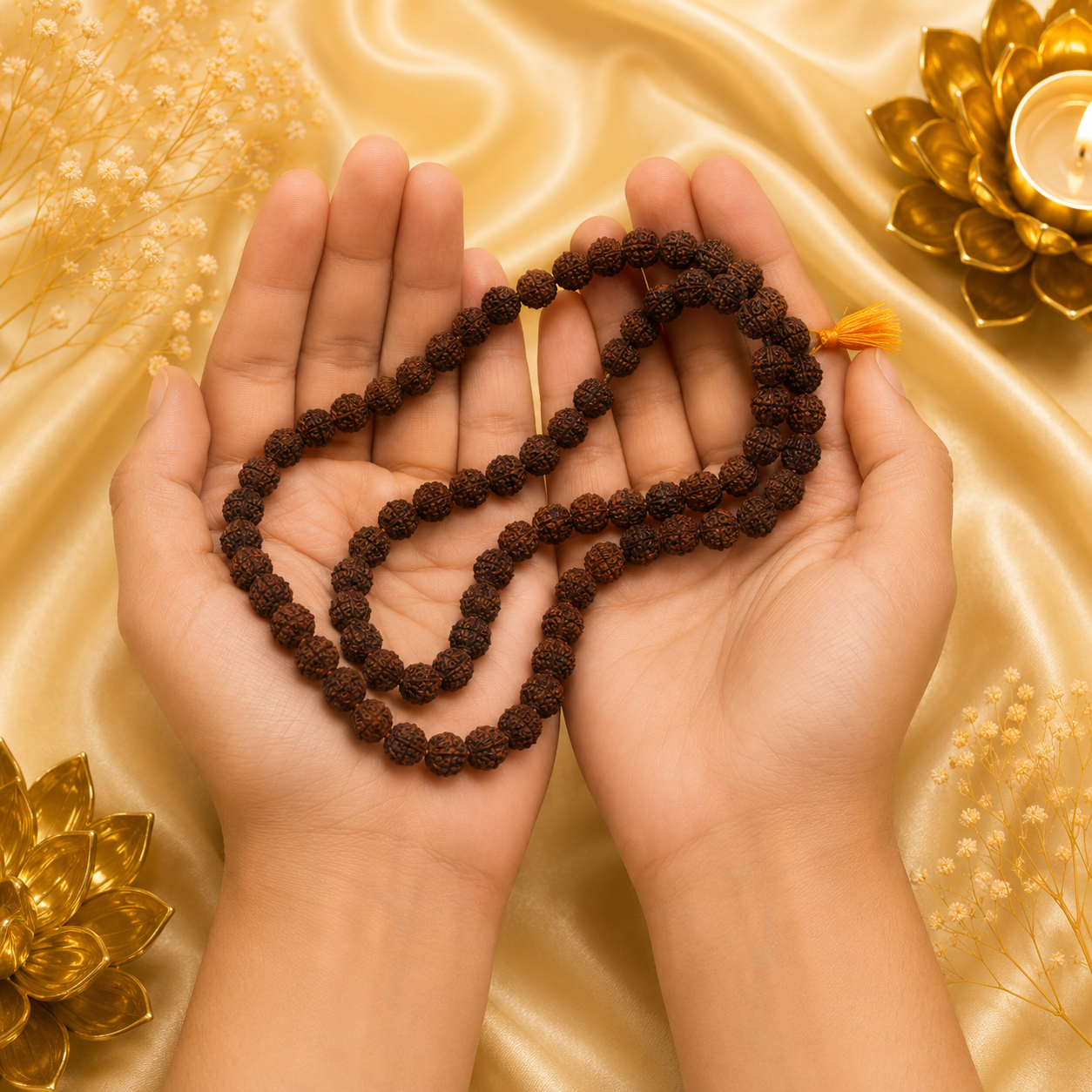 Authentic 5 Mukhi (Five-faced) Rudraksha Mala (Certified)