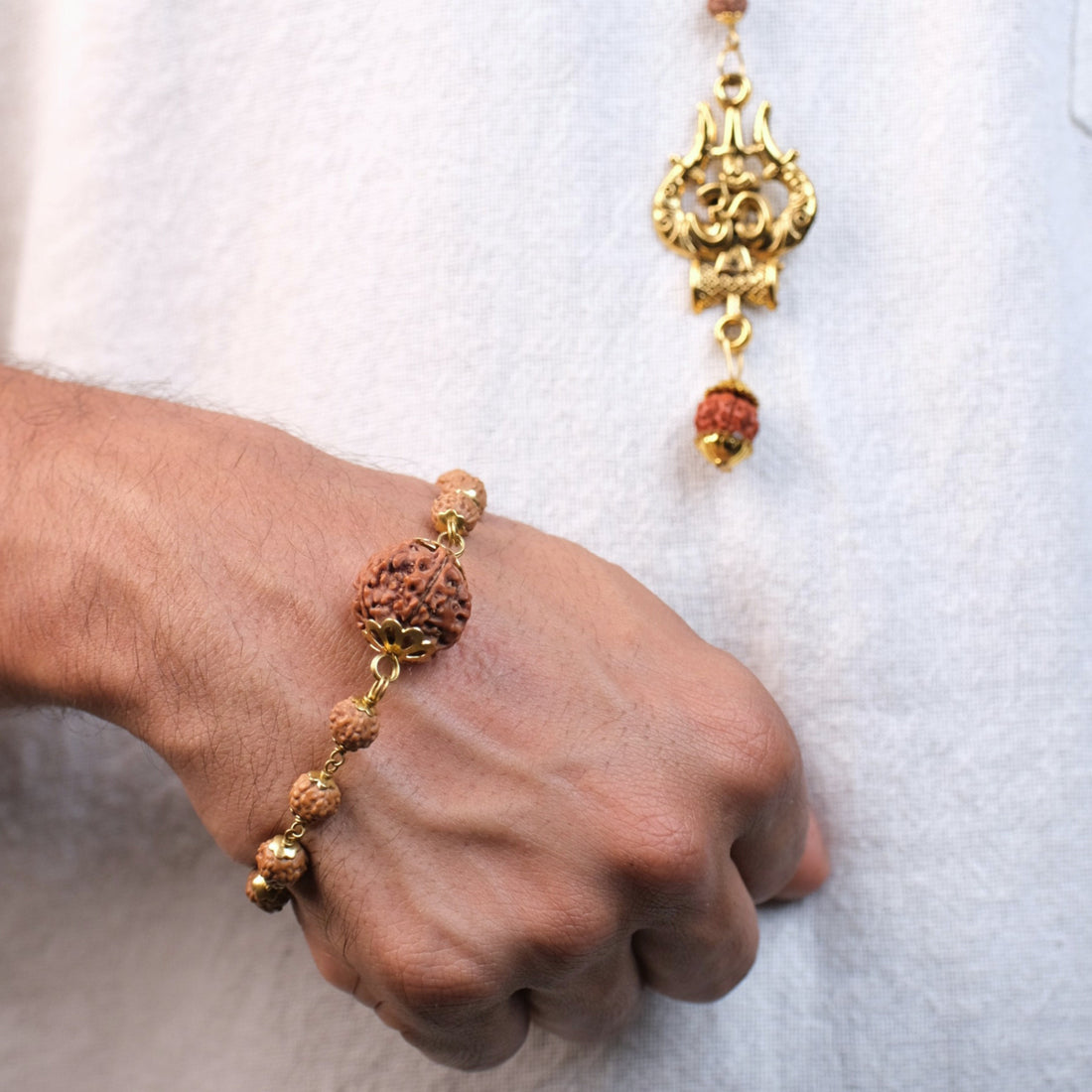 Panchdhatu Rudraksha Bracelet ( 5 Mukhi ) Buy 1 Get 1 Free