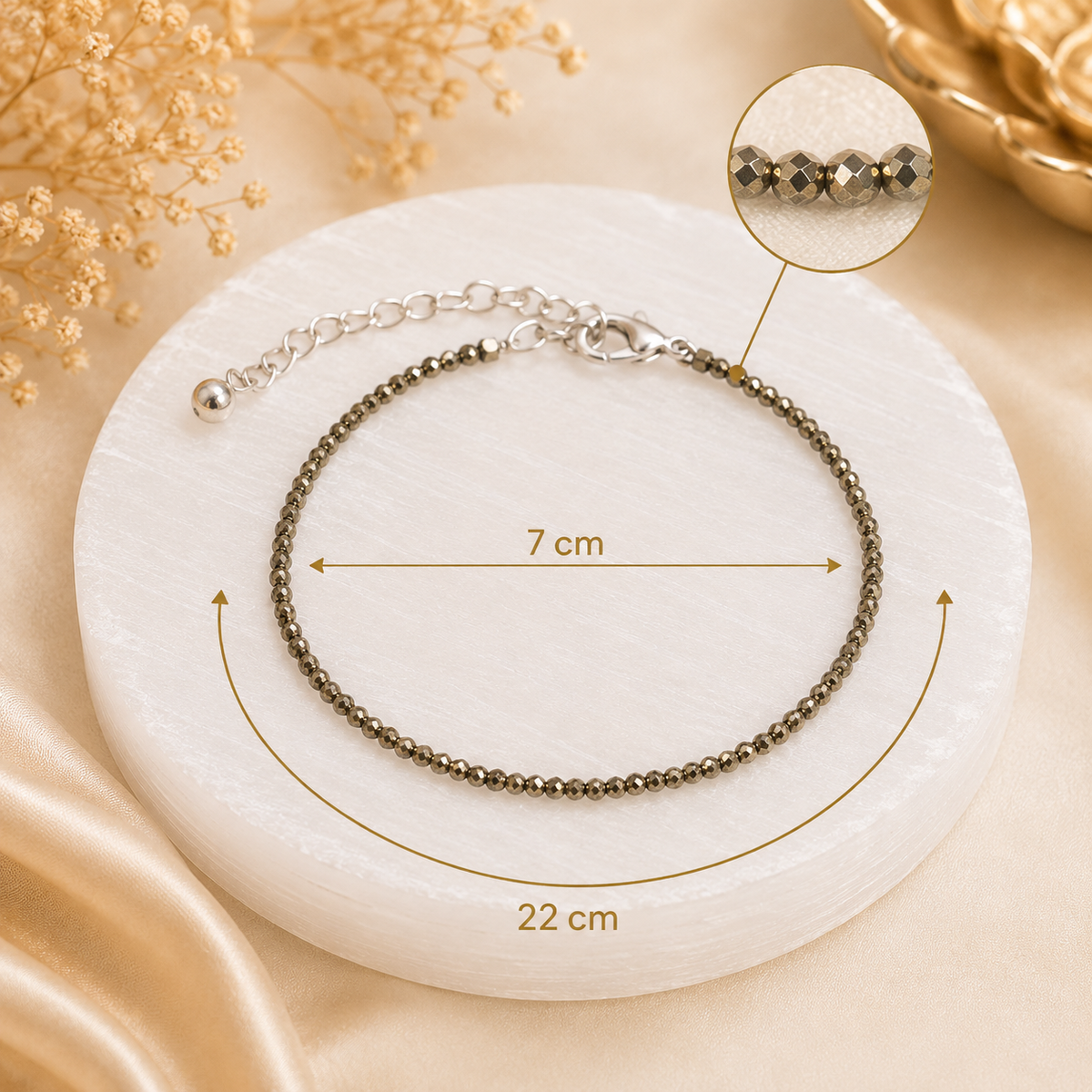Raw Pyrite Anklet (Pack of 2)