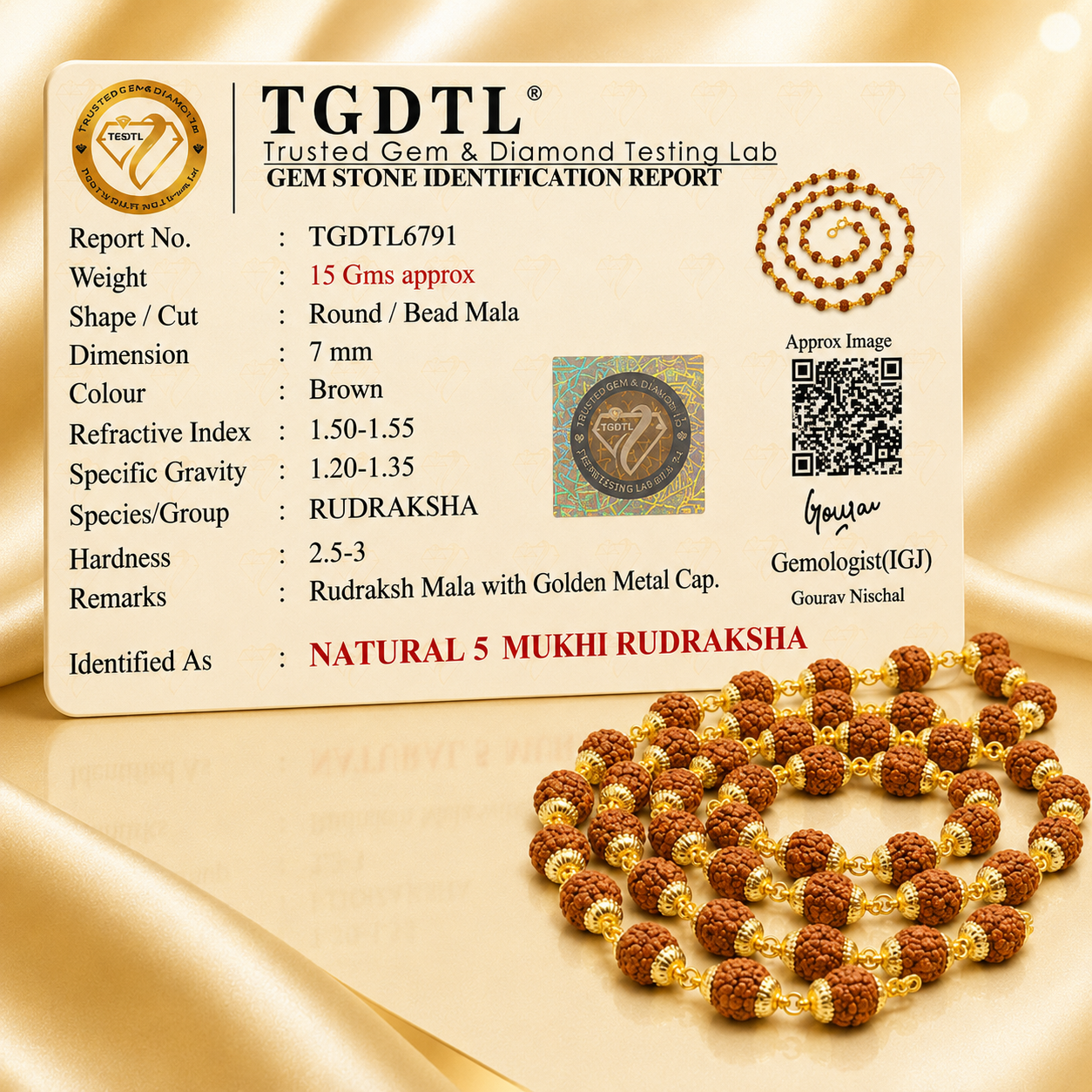 Mahakal Locket with Rudraksha Mala