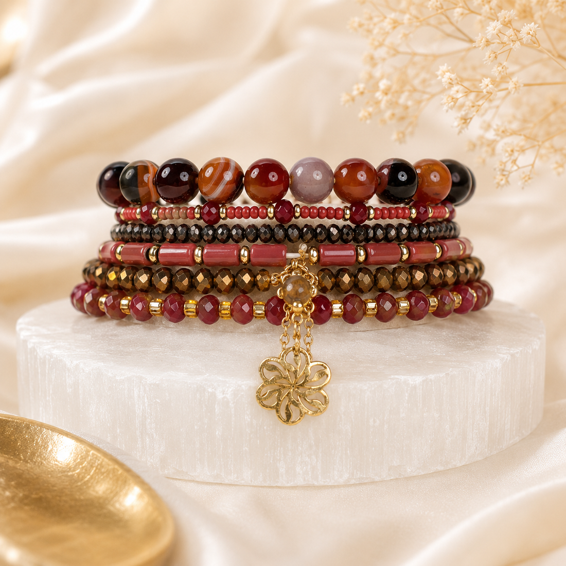 Red Carnelian ( Set of 6 Bracelets )