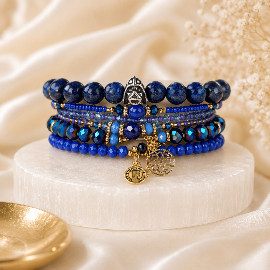Discover Your True Self Stack - Lapiz Lazuli ( Set of 6 Bracelets )