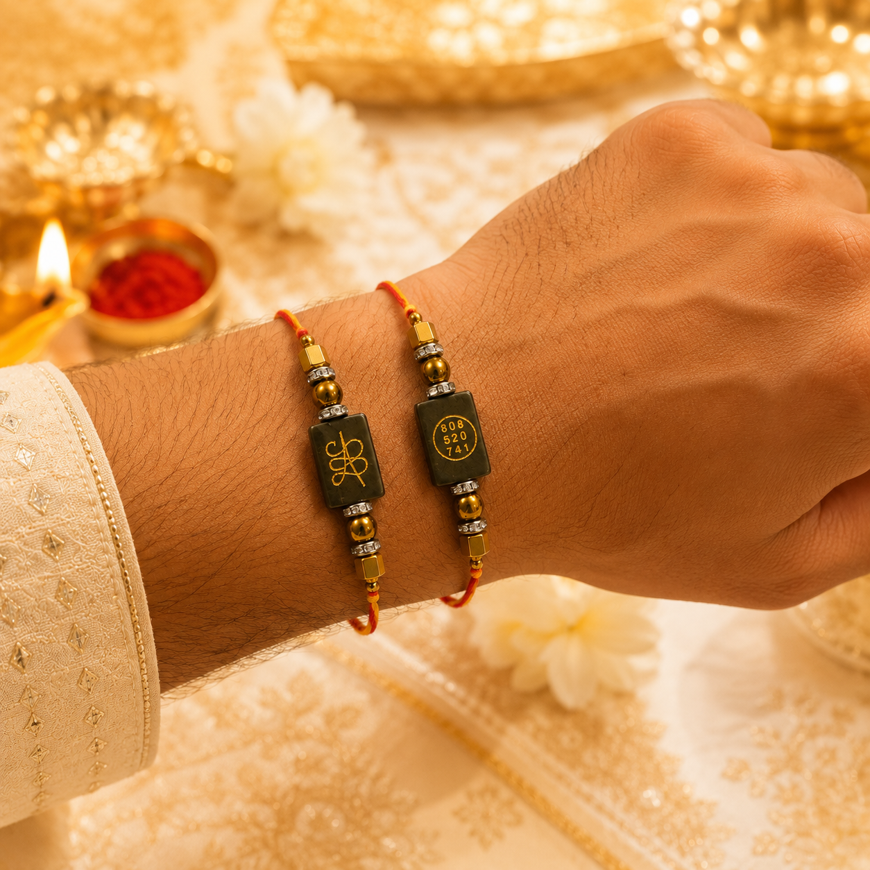 Pyrite Zibu Rakhi – Sacred Bar ( BUY 1 GET 1 FREE )