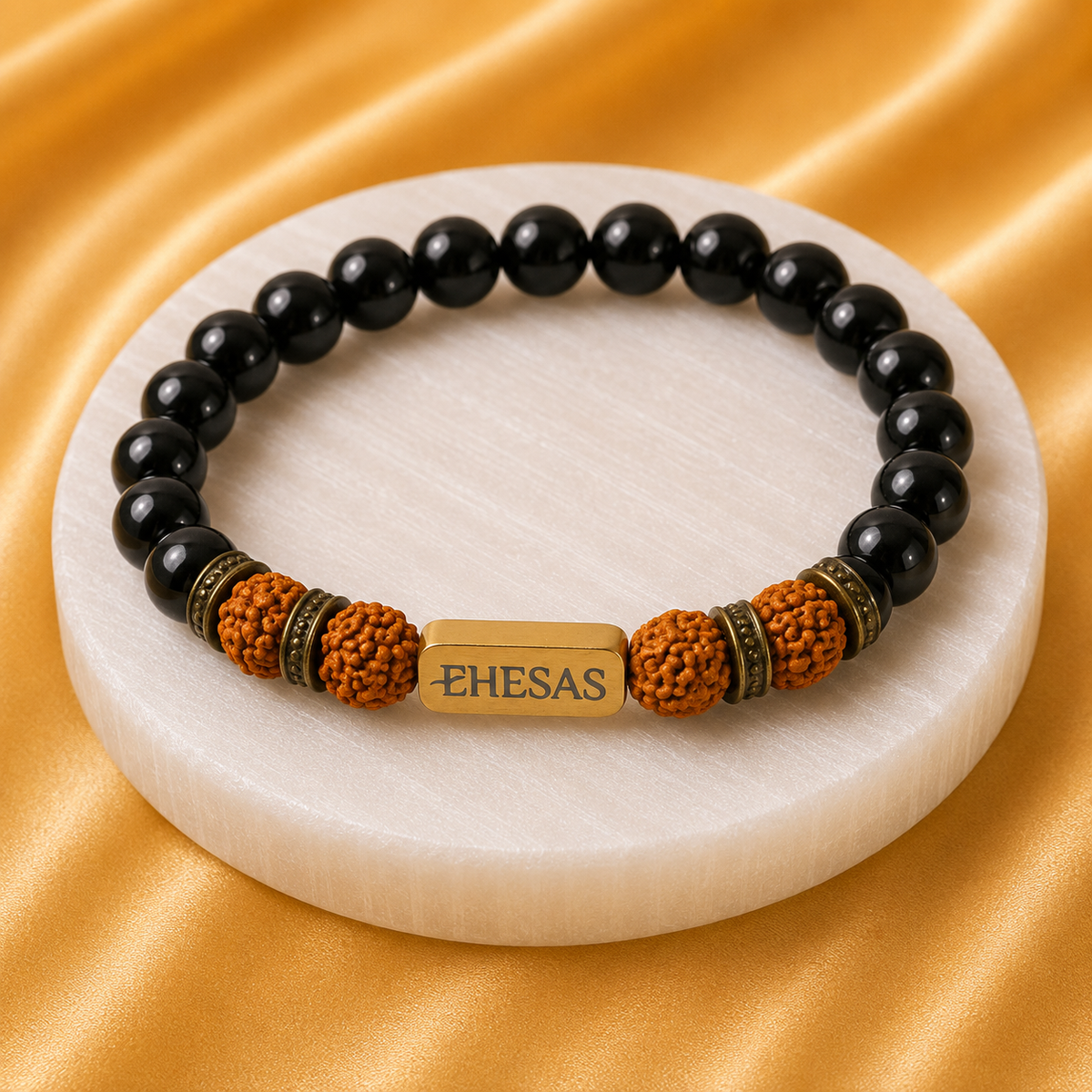 Rudraksha + Black Tourmaline/Onyx
