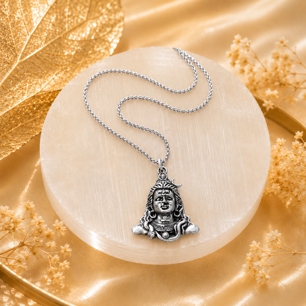 AdiYogi Locket with Chain - Free Rudraksha Bracelet