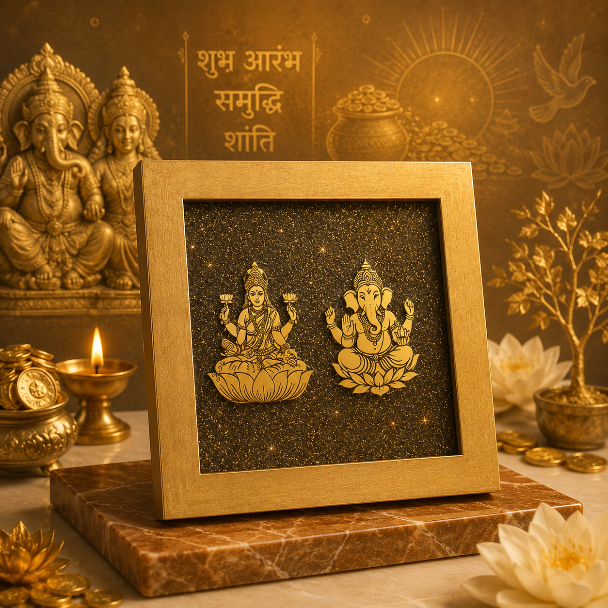 Ganesh Lakshmi Yantra - New beginnings &amp; Peace