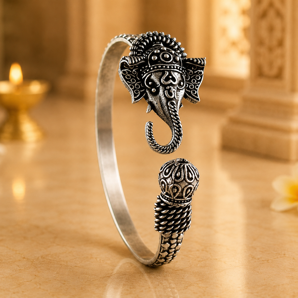 Ganpati Trident Kada – Wisdom, Power &amp; Protection - (𝐁𝐮𝐲𝟏 𝐆𝐞𝐭𝟏 𝐅𝐫𝐞𝐞)