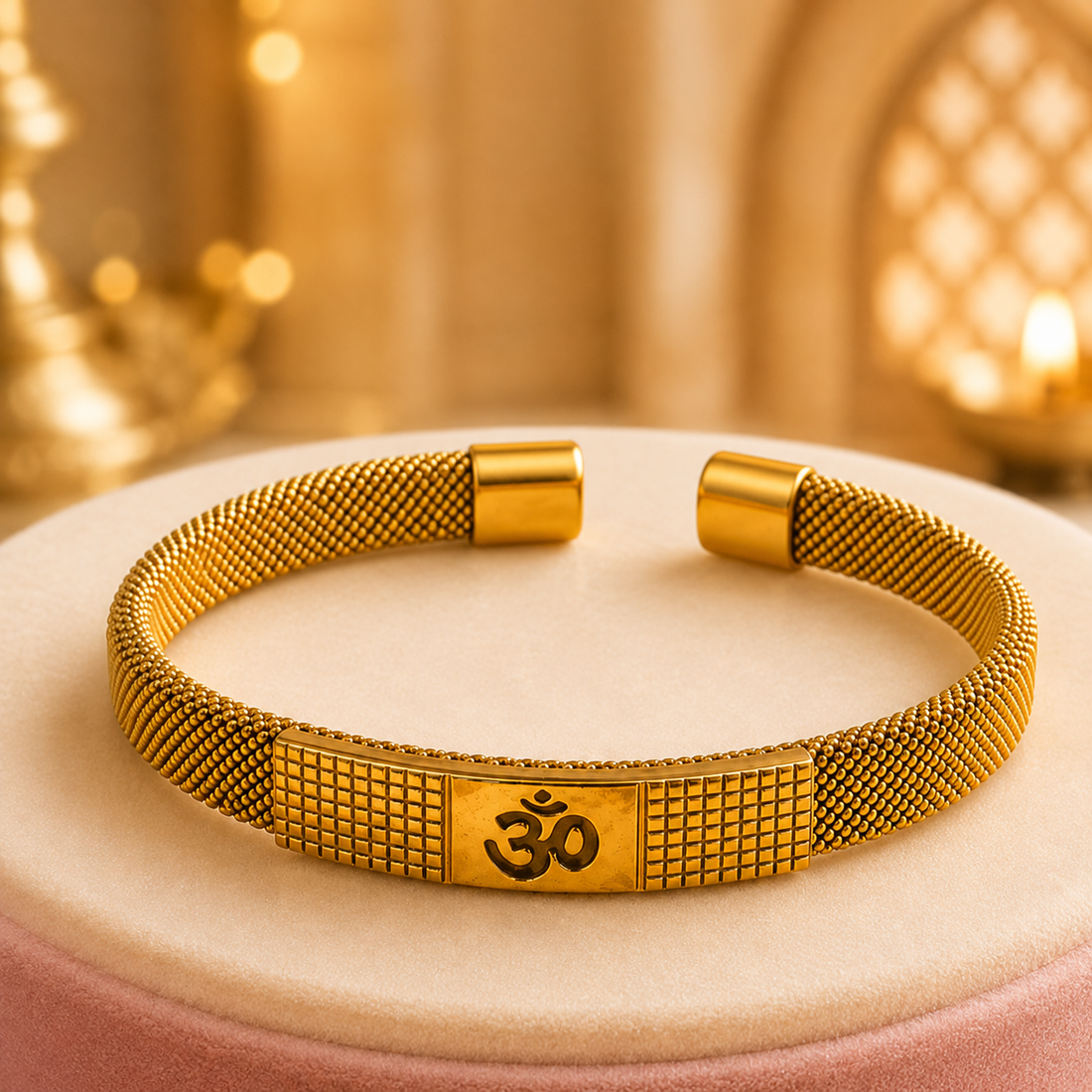 The Resilience Cuff 22k Gold Plated - Om 3