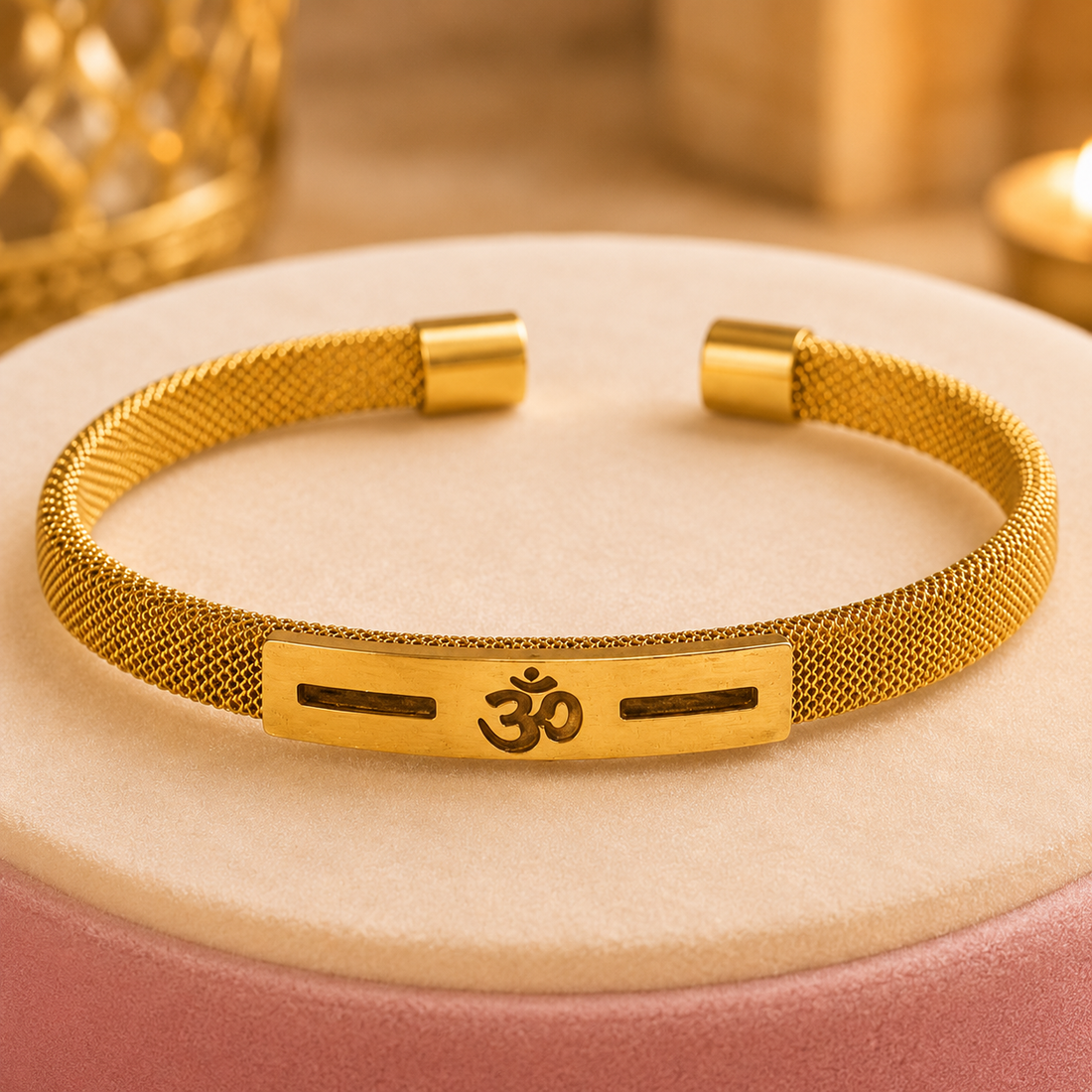 The Resilience Cuff 22k Gold Plated - Om 2