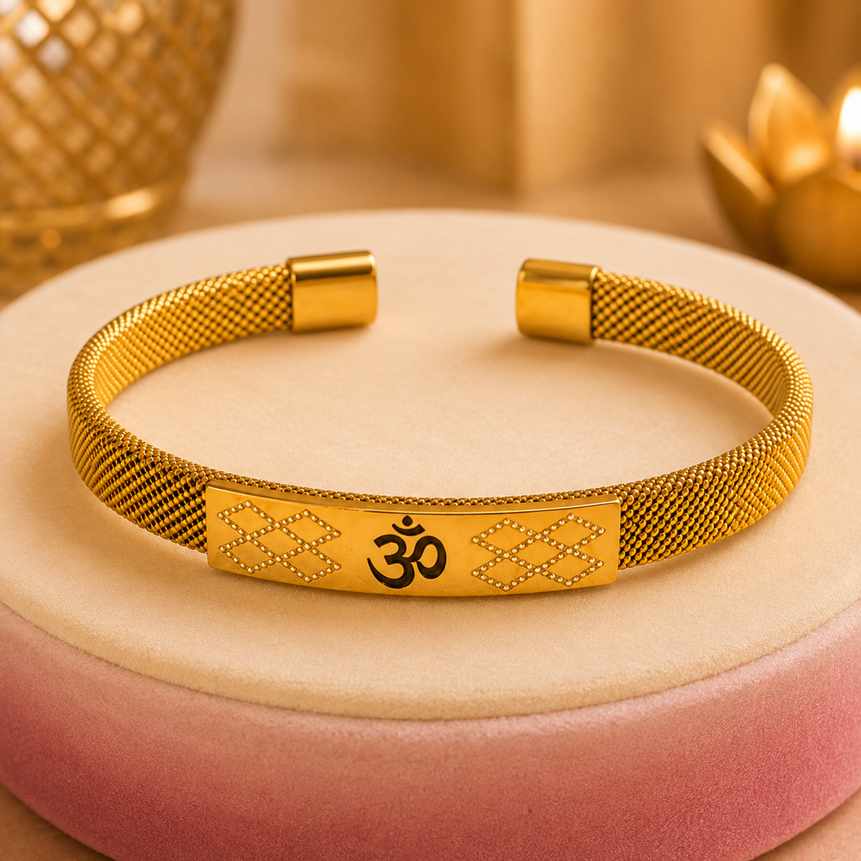 The Resilience Cuff 22k Gold Plated - Om 1