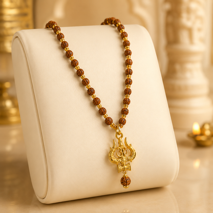 Mahakal Locket with Rudraksha Mala