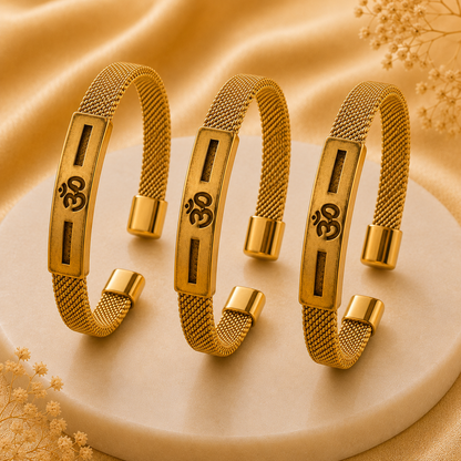 The Resilience Cuff 22k Gold Plated - Om 2