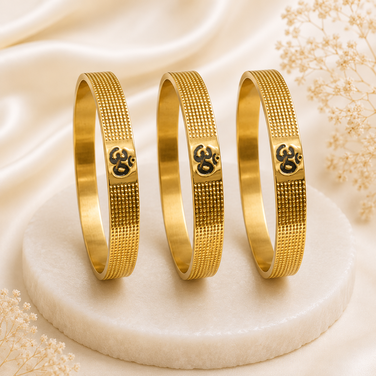 The Resilience Kada ( 18 K Gold Plated ) - Om 3