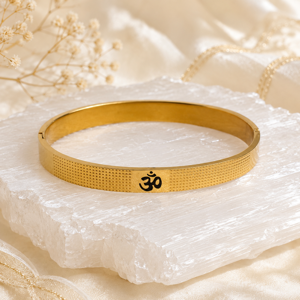 The Resilience Kada ( 18 K Gold Plated ) - Om 3
