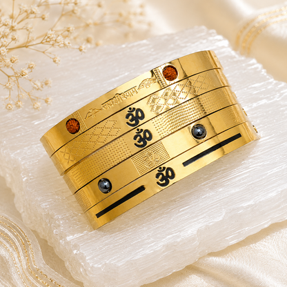 The Resilience Kada ( 18 K Gold Plated ) - Om 3
