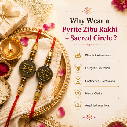 Pyrite Zibu Rakhi – Sacred Circle ( BUY 1 GET 1 FREE )