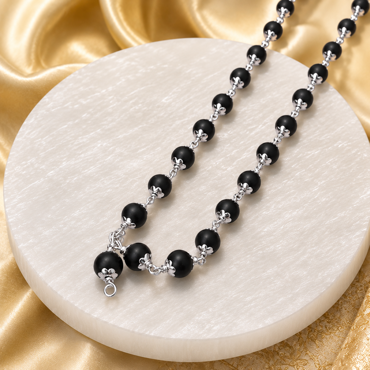 Original Karungali Mala in Pure Silver (Certified)