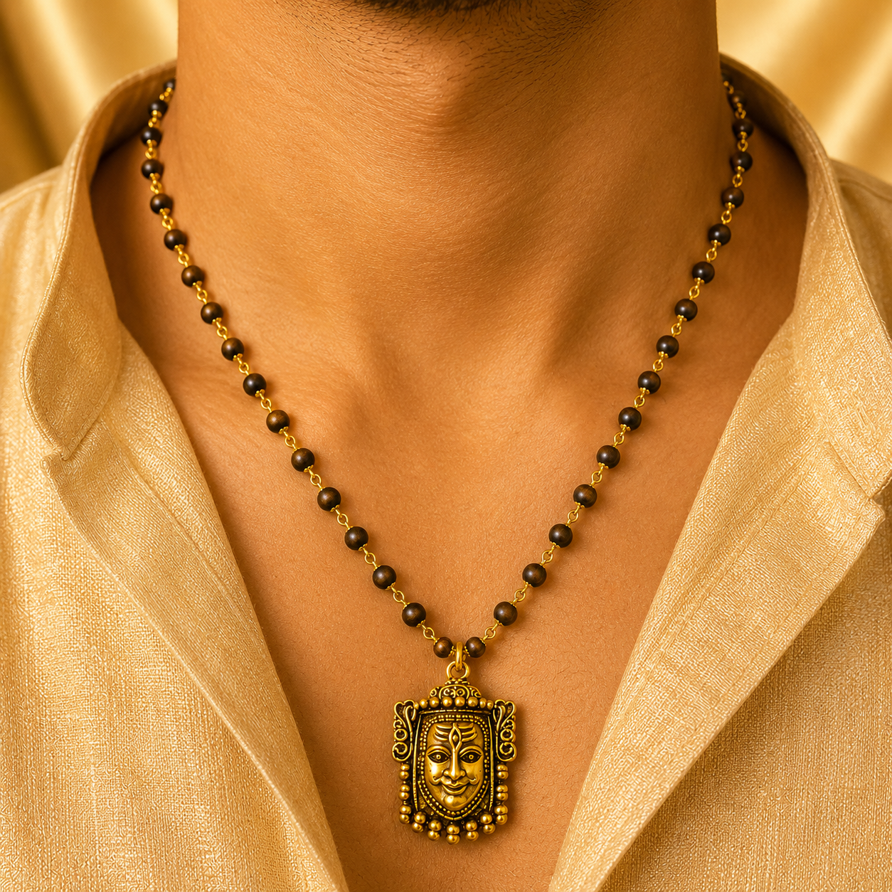 Mahakal Raksha Kavach(Gold Plated) - Free Rudraksha Bracelet